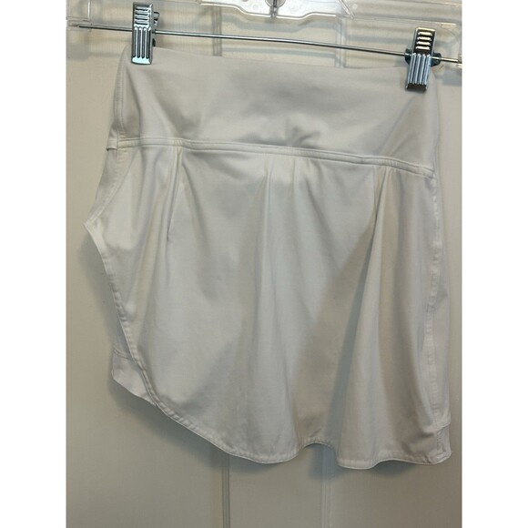 Lululemon Tennis Skort Women 0 White Asymmetrical Layered High Rise Active Skirt - Picture 4 of 15